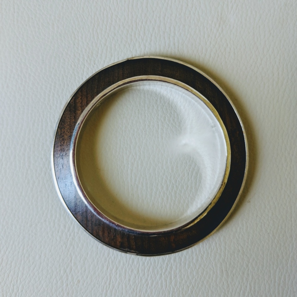 Silver Wooden Bangle